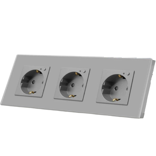 Розетка Bseed 3х - grey